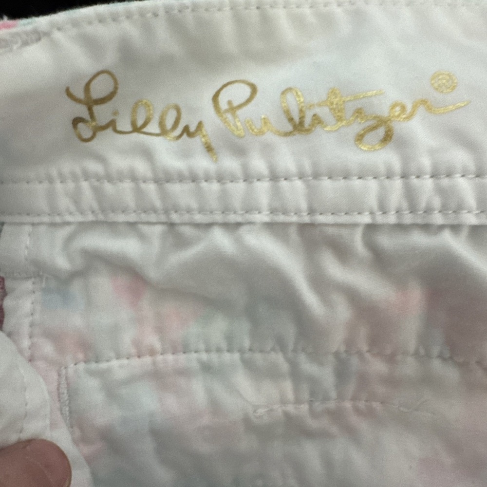 Lilly Pulitzer Walsh Short Bright Crab Beach Summer Print Size 2 - Picture 3 of 6